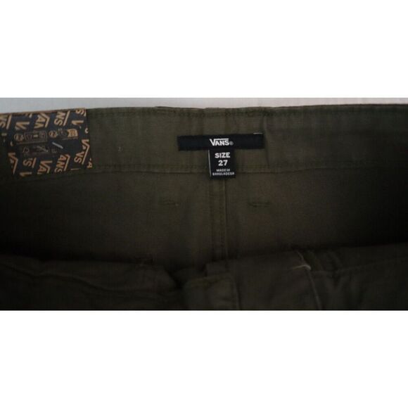 Vans 000F7M Women's Sz 27 Olive Green Arroyo Wide Leg Cargo Pants - Picture 3 of 7